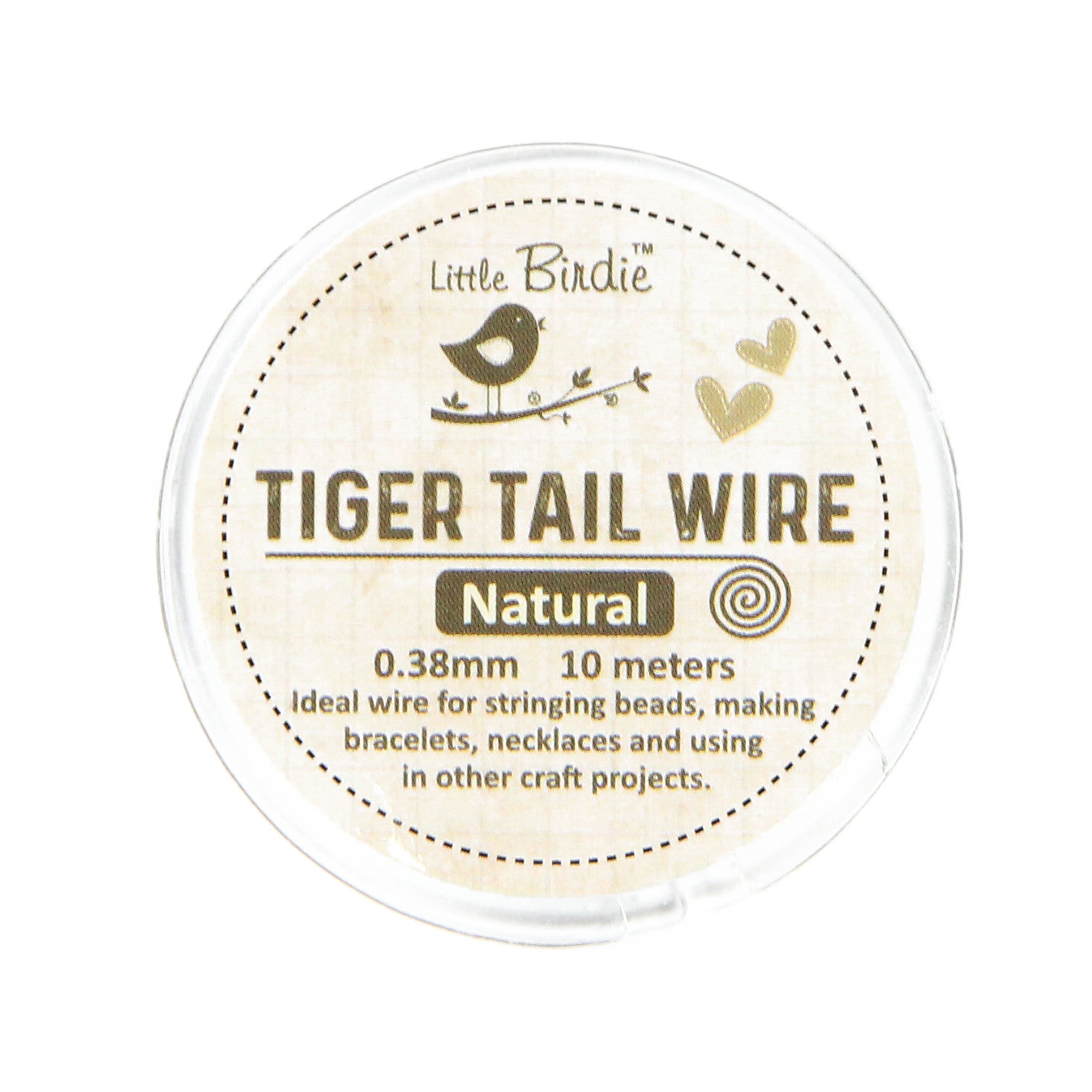 Stainless Steel Tiger Tail 0.38mm - 10 Meters per Roll - Bead