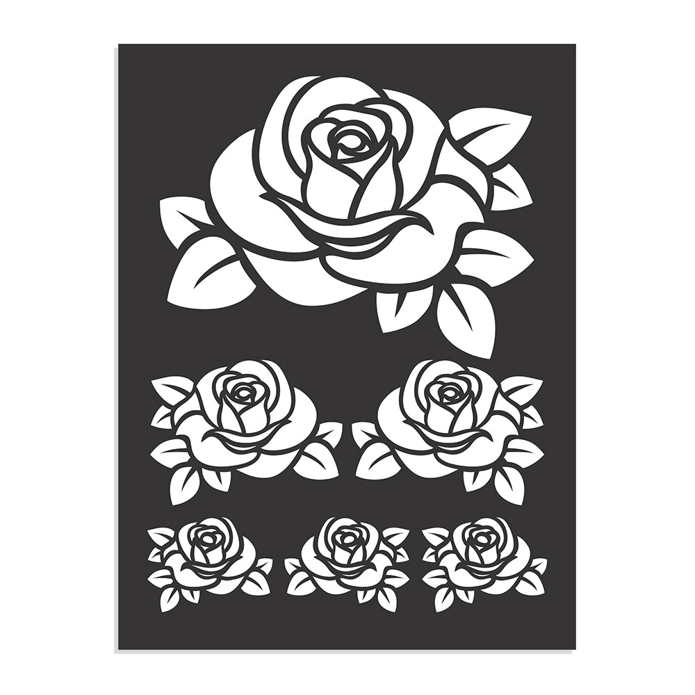 Stencil - Roses Design, 7.3 X 9.7 – Itsy Bitsy
