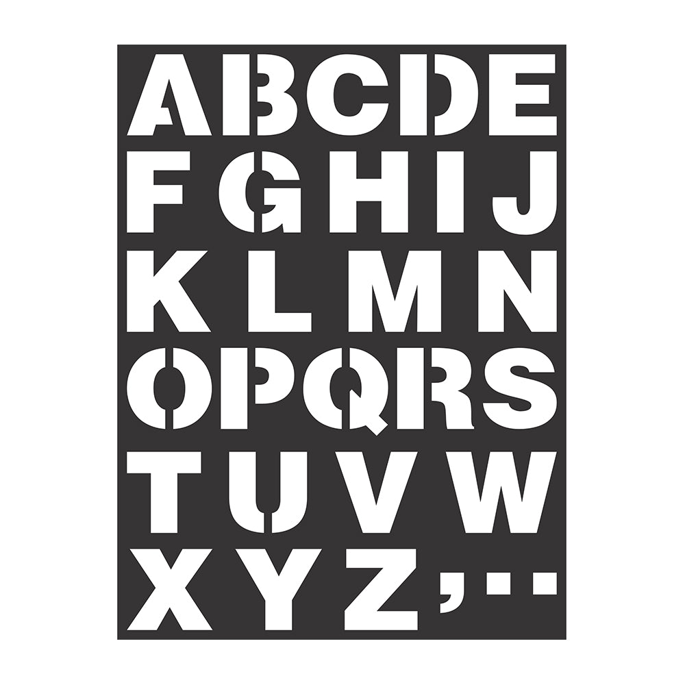 Little Birdie Stencil - Uppercase Alphabet, 7.3 X 9.7 – Itsy Bitsy
