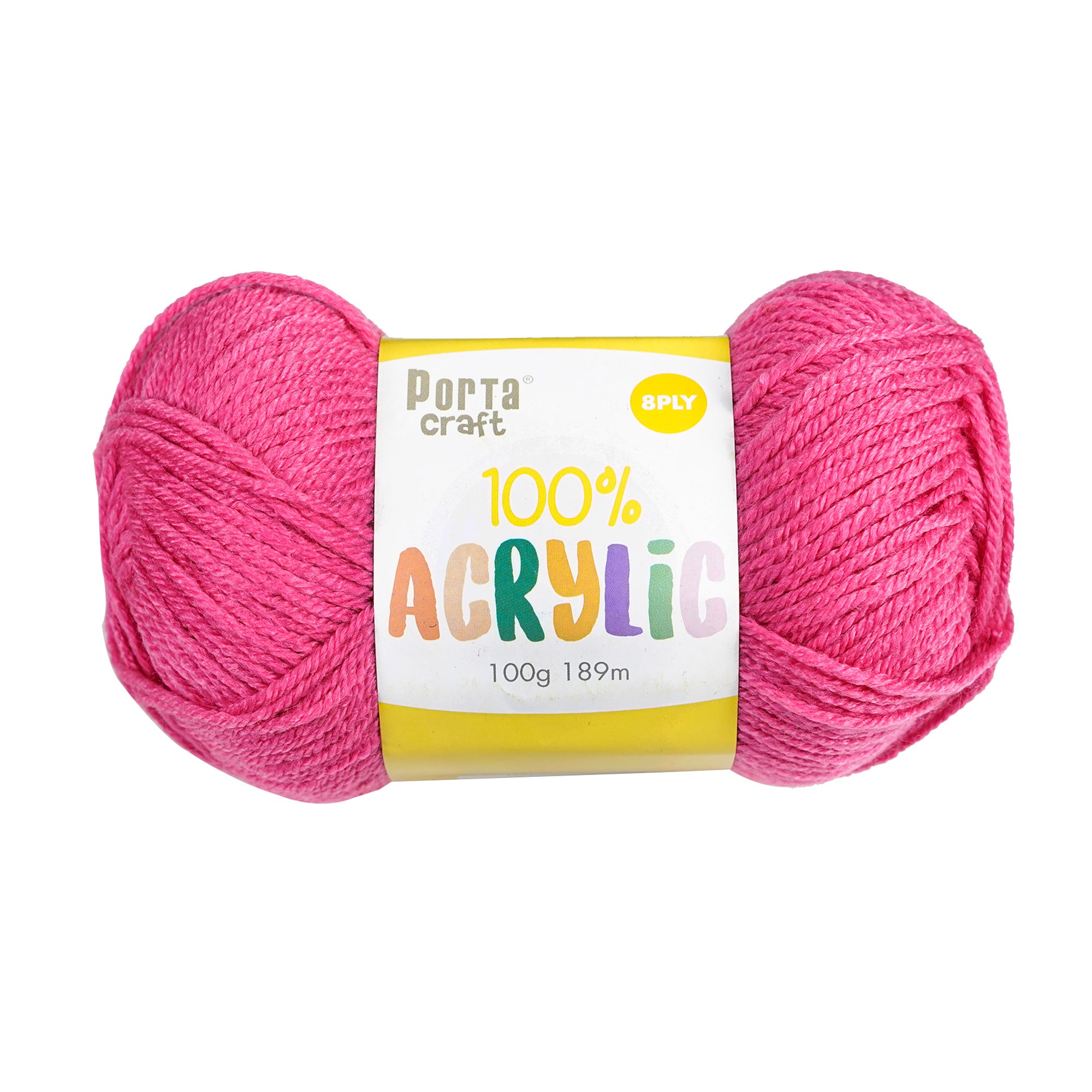 Offray Acrylic Yarn Pom Poms - Pink - 1.5 in