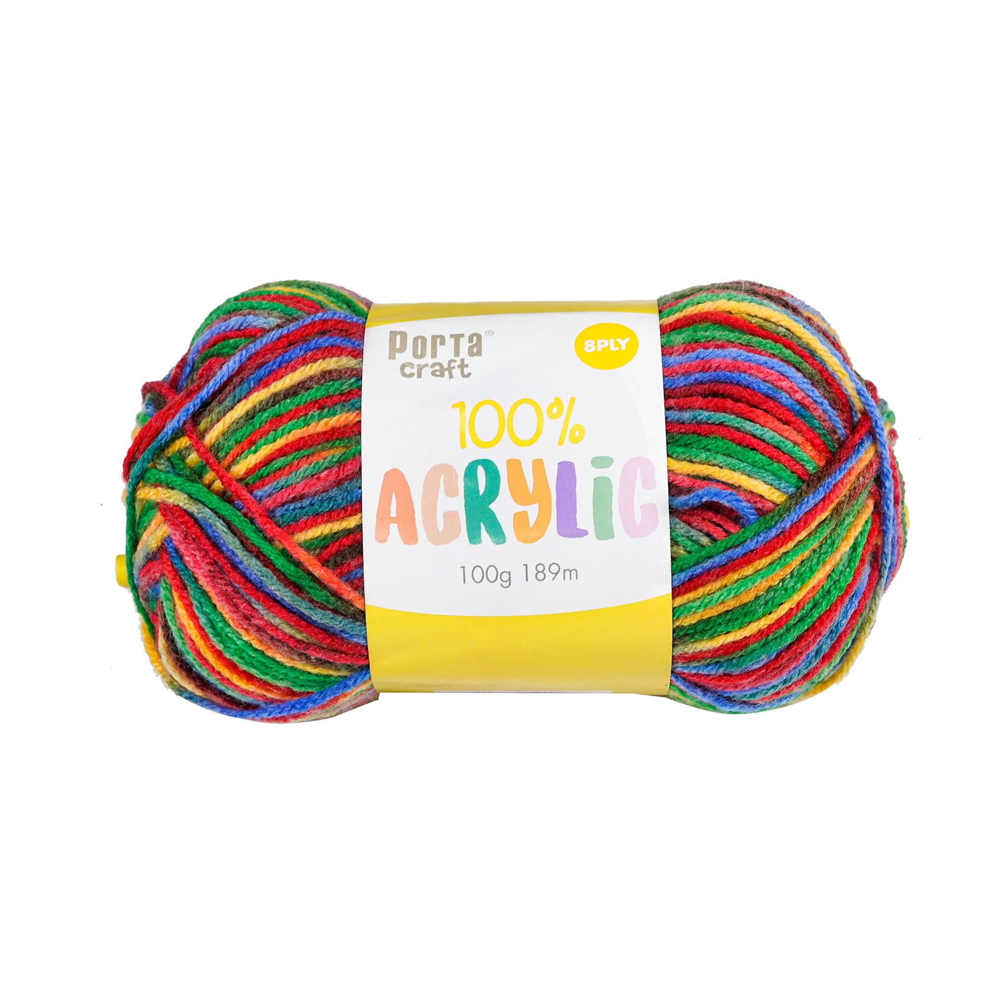 Porta Craft Acrylic Yarn 100% 100Gm 189M 8Ply Multi Rarity - VC – Itsy Bitsy