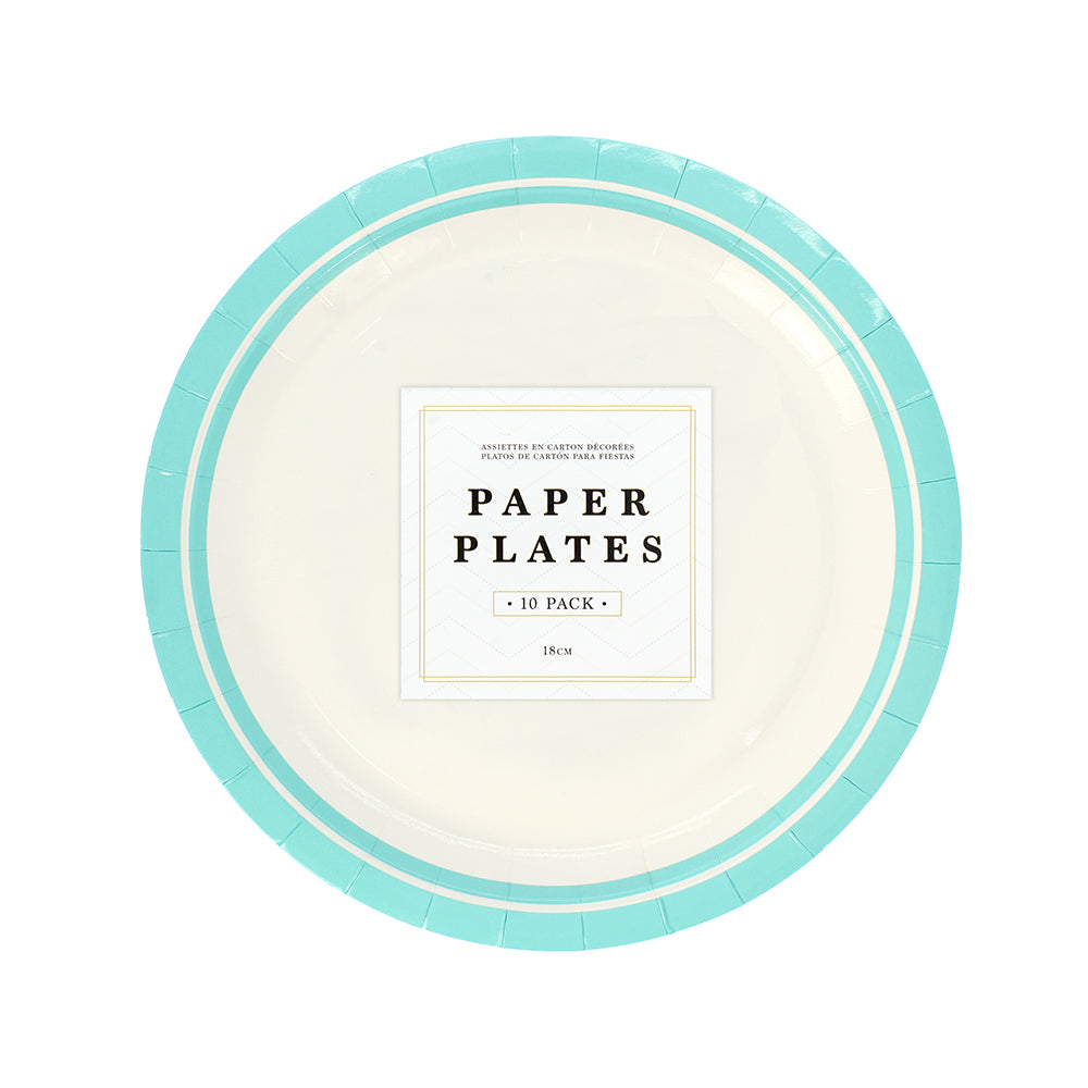 teal disposable plates