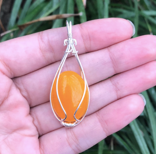 orange agate necklace