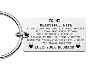 to my wife keychain