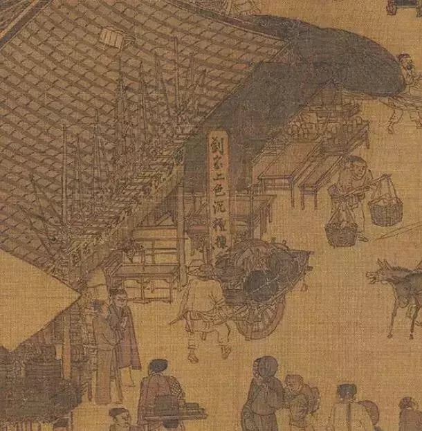 Qingming Scroll displaying Liu Family incense store