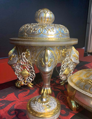 Gold gilted palace incense burner - Famen Si copy