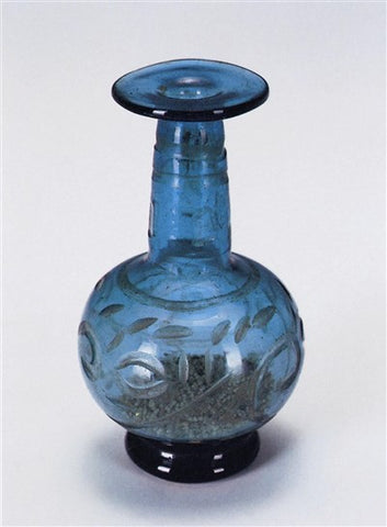 A liuli or glass vase from the Song dynasty in the Zhejiang Museum