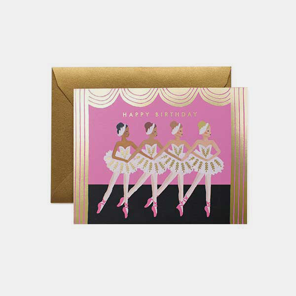 Carte Anniversaire 10 5x14 Cm Danseuse Rifle Paper And Co L Art Du Papier Paris