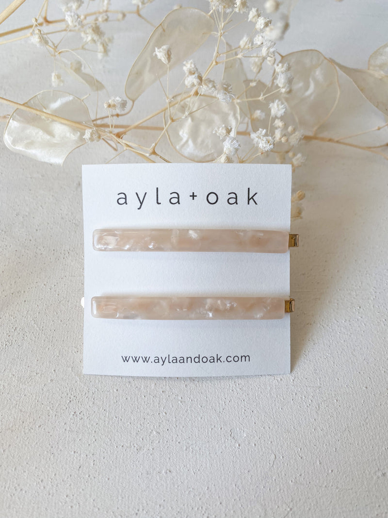 Carly Resin Hair Clips - Set of 2