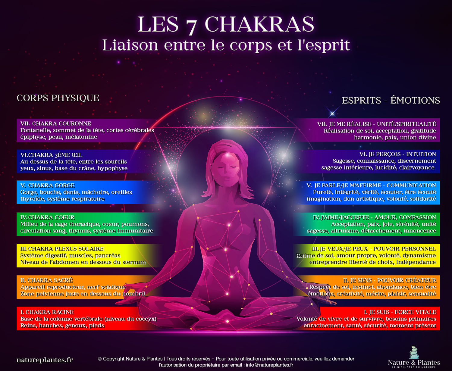 Tableau des Chakras