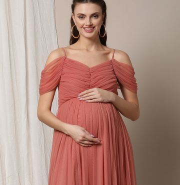 Luxury Gold Maternity Gown, Pregnant Guest, Baby Shower, Gender Reveal –  Chic Bump Club