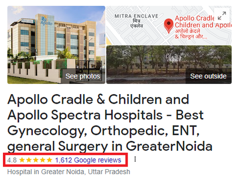 Apollo Hospital - Google review