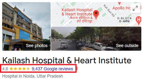 Kailash Hospital  - Google review