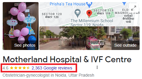 Motherland Hospital - Google review