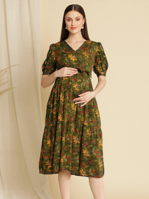 A-line maternity dress