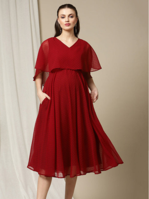maternity red dress 2