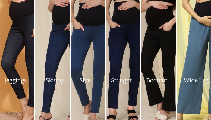 Maternity jeans highlighting stretchy waistband