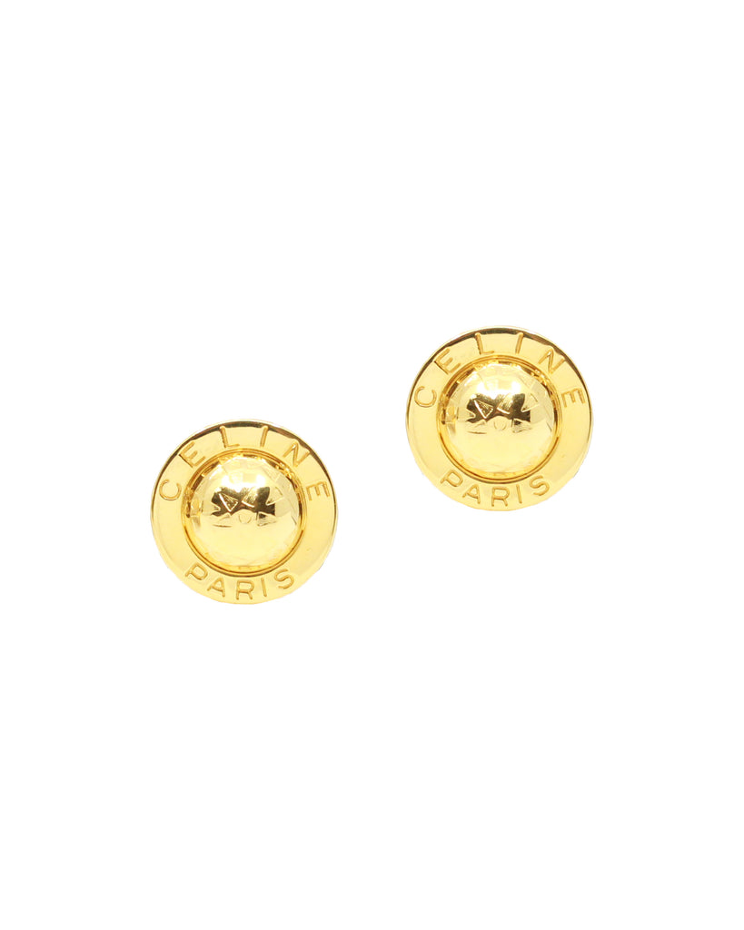 CELINE Vintage Double Circle Earrings