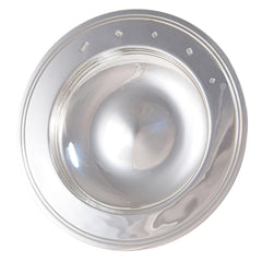 A modern, silver Armada dish