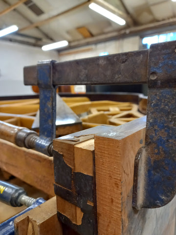 Welmar Grand Piano Restoration - Repairing the Veneer