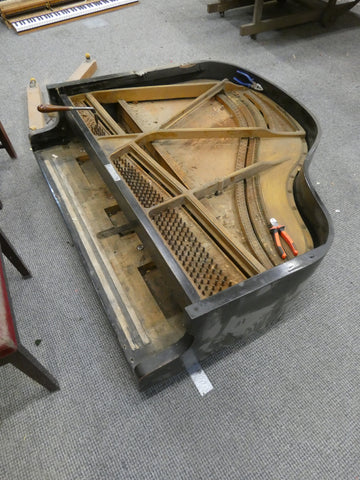 Dussek Baby Grand Piano Before Restoration