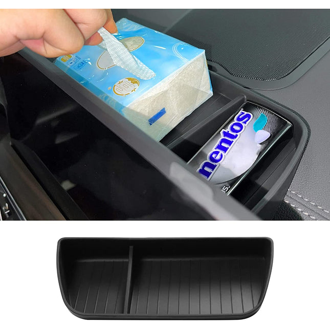 Jaronx Compatible with BMW X1 Center Console Organizer Tray 2023 2024 U11,  2PCS Lower Console Organizer Tray, TPE Under Console Storage Box for 2023