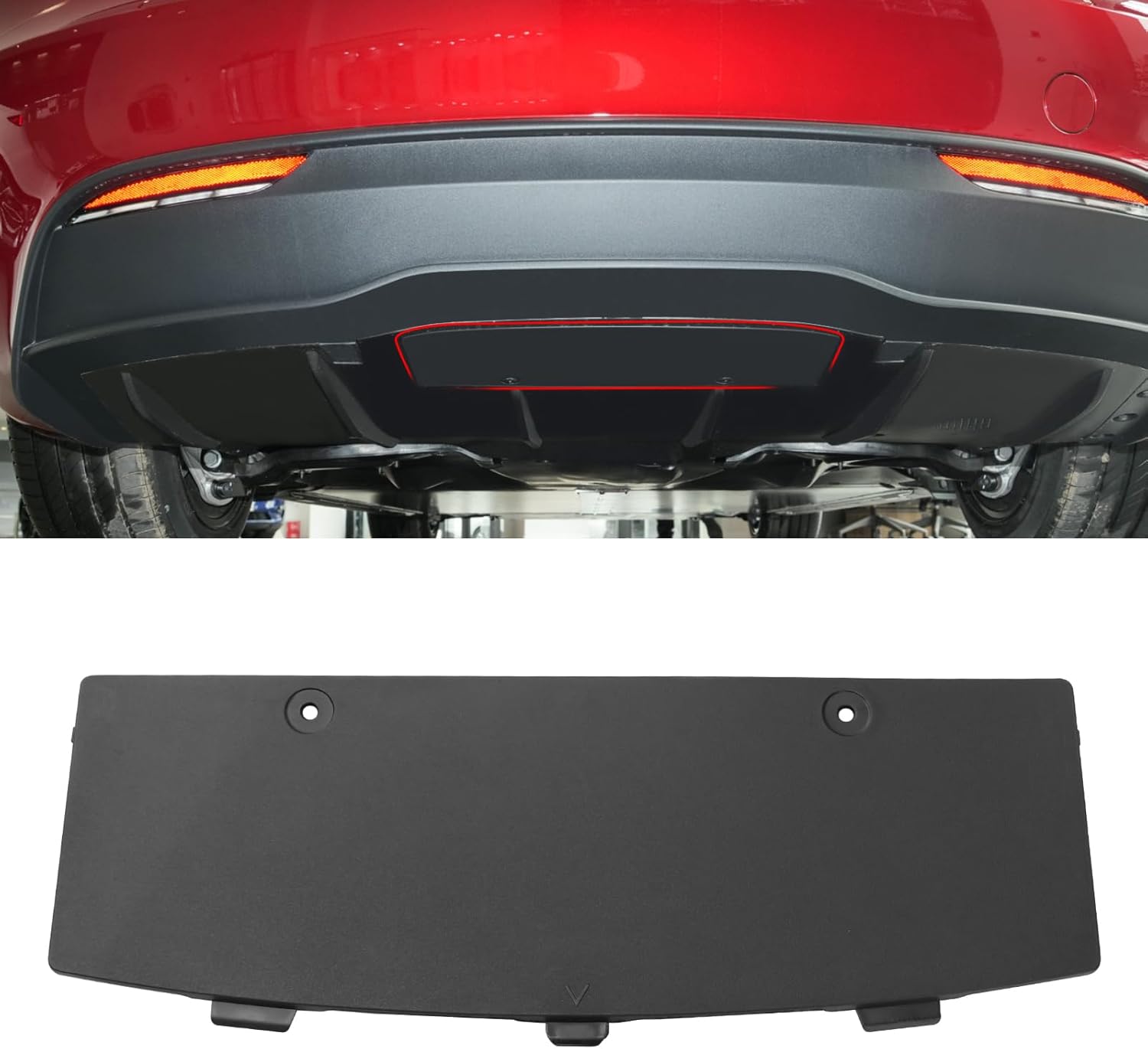 Jaronx Compatible with Tesla Mode 3 Rear Bumper Tow Hitch Cover 2017-2022 1135412-00-A, Lower Bumper Tow Hitch Hook Cap Cover Compatible with Tesla Model 3, Rear Bumper Trailer Hitch Cover