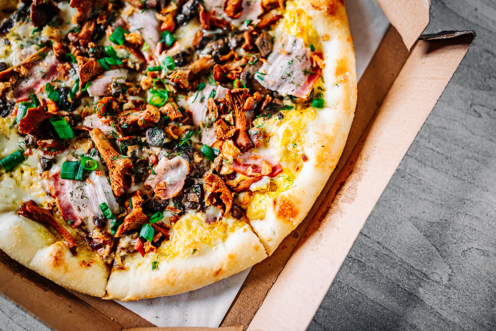 Chanterelle pizza