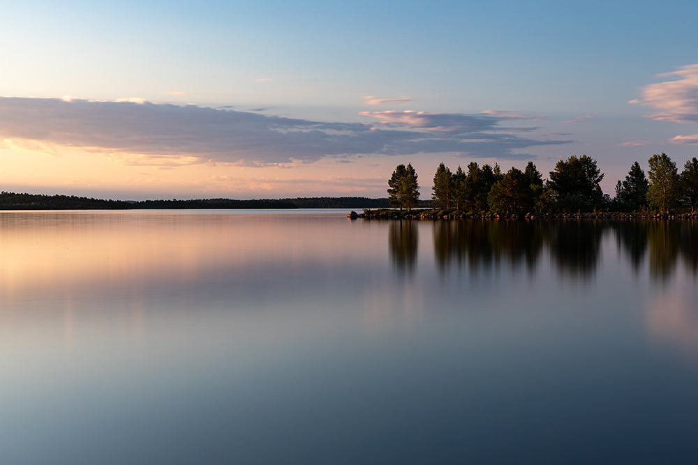 The calm beauty of the lake Inari.