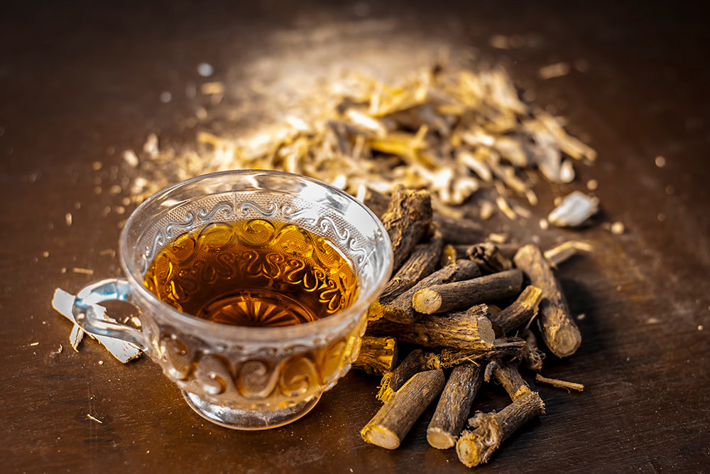 Licorice tea and licorice root