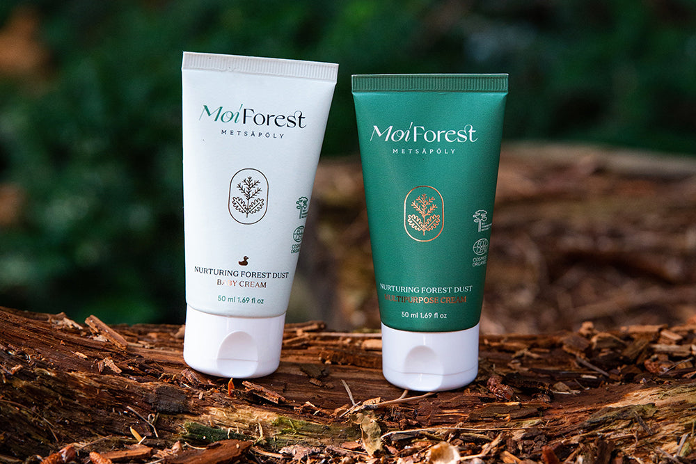 Moi Forest multipurpose cream and baby cream in a forest