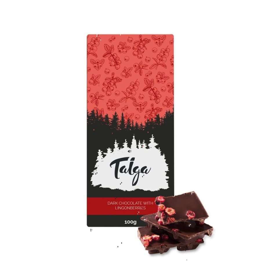 Taiga's Dark Chocolate With Lingonberries