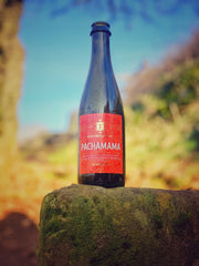 Pachamama bottle in the peak district sun