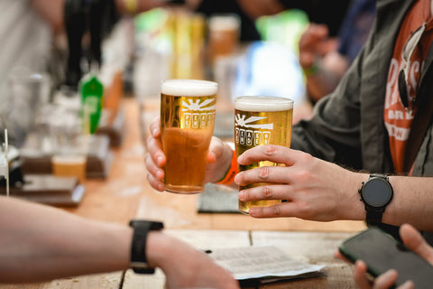 Pints being served across the bar at Peakender 2022