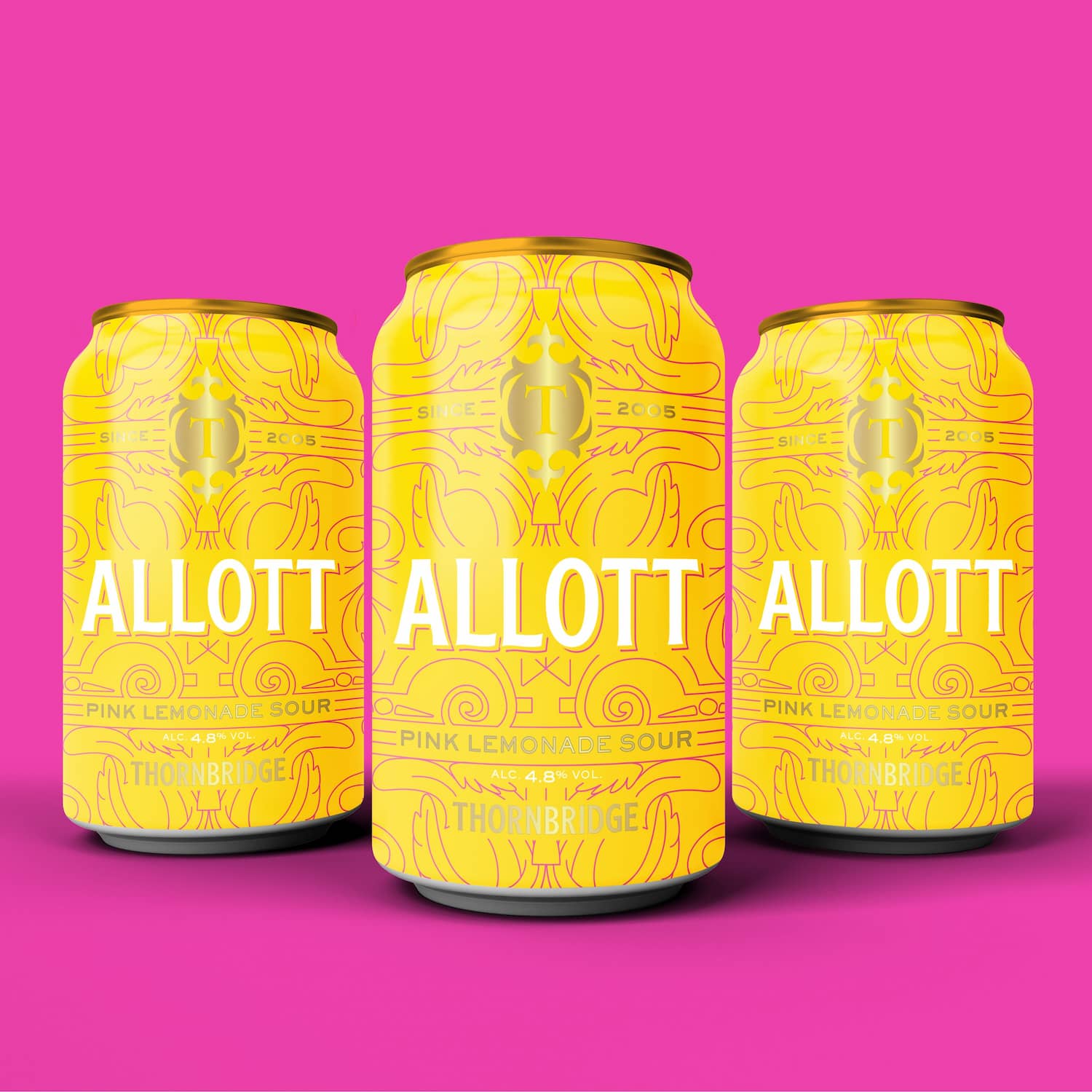 Allott, 4.8% ABV Pink Lemonade Sour 12x330ml cans