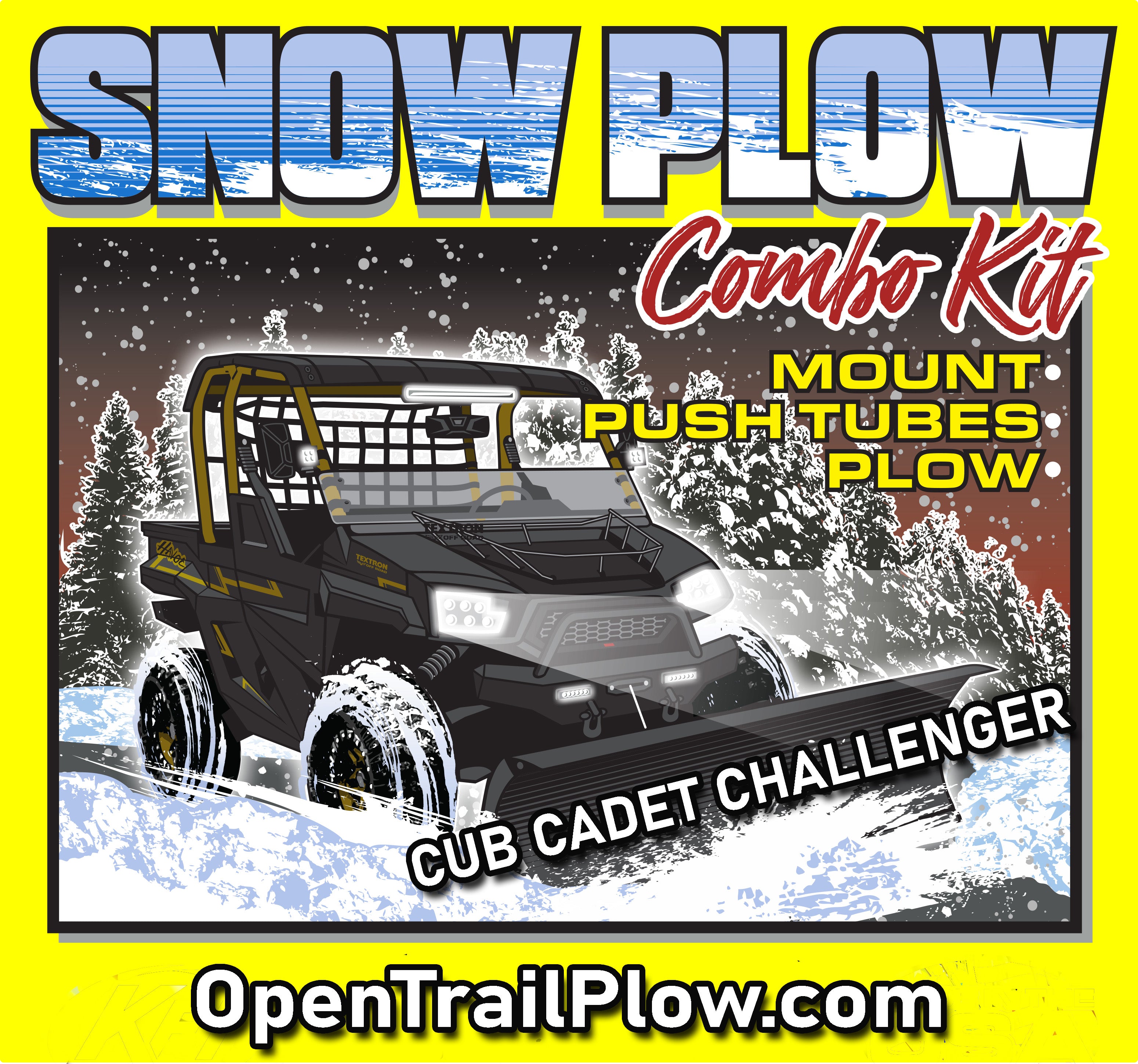 CUB CADET UTV Challenger 700 2015-2016 - KFI Snow Plow Mount 105555