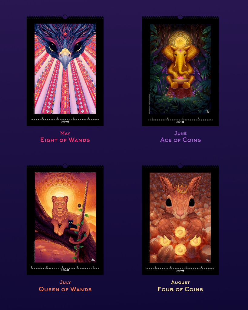 PREORDER 2024 Tarot Cards Calendar Limited Edition Sylvia Ritter