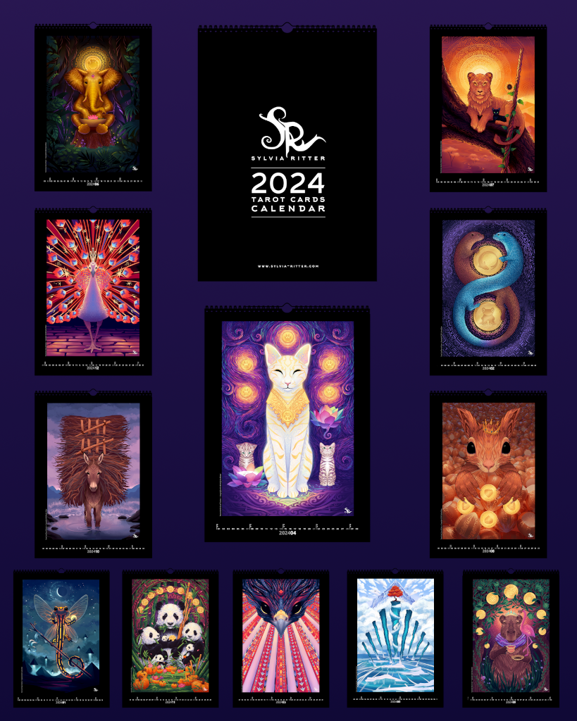 PREORDER 2024 Tarot Cards Calendar Limited Edition Sylvia Ritter