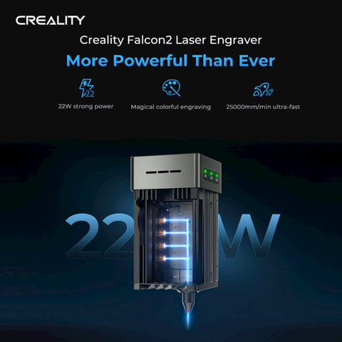 Creality Falcon2 La/Ser Engraver 22W Engraving Cutting Machine Integrated  Air Assist for Wood US 