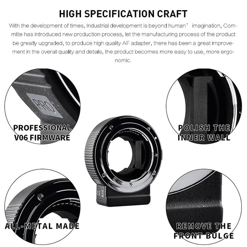 Commlite Cm Enf E1 Pro Lens Adapter For Sony E Mount Camera Pergear