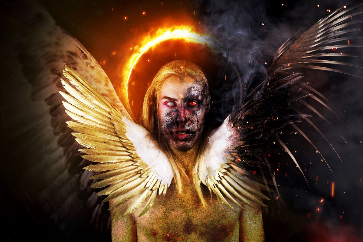 Lucifer Makeup Look deadly sins cosmetics Angel Transformation