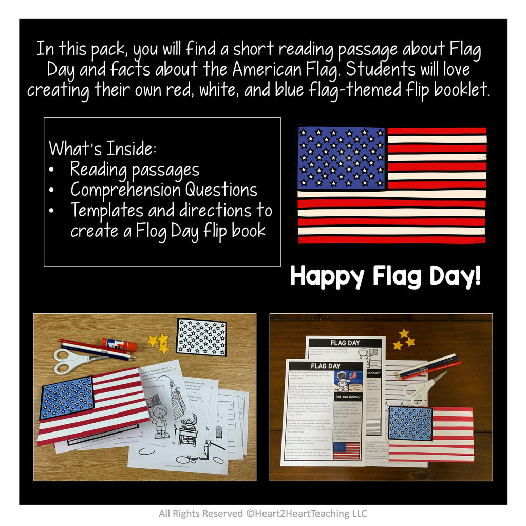 Flag Day Activities Create a Flag Flip Up Booklet Heart 2 Heart Teaching