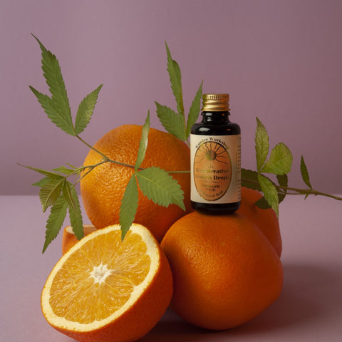 Regenerative golden drops skincare orange