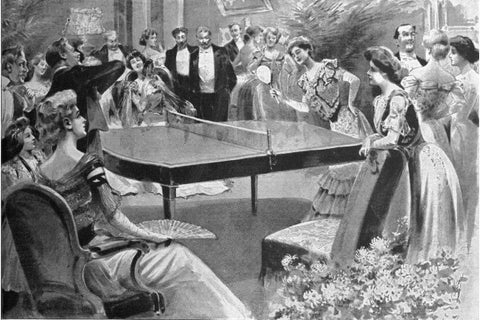 19th century game of ping-pong