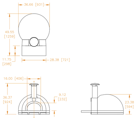 Orto One Countertop Dimension Sheet