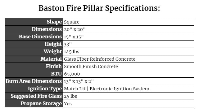 Baston Fire Pillar Features