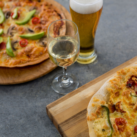 Two Pizzas Beer & Wine glass