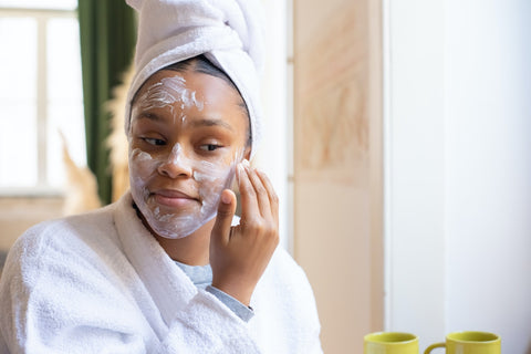 Enjoying a spa day at home