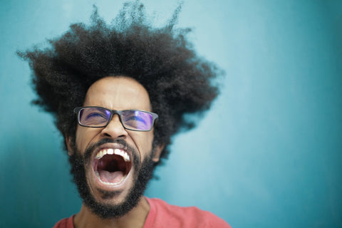 Man shouting in frustration