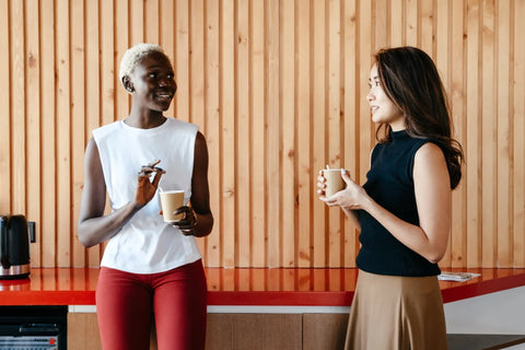 Show kindness by paying for a stranger's coffee behind you in line at the coffee shop.